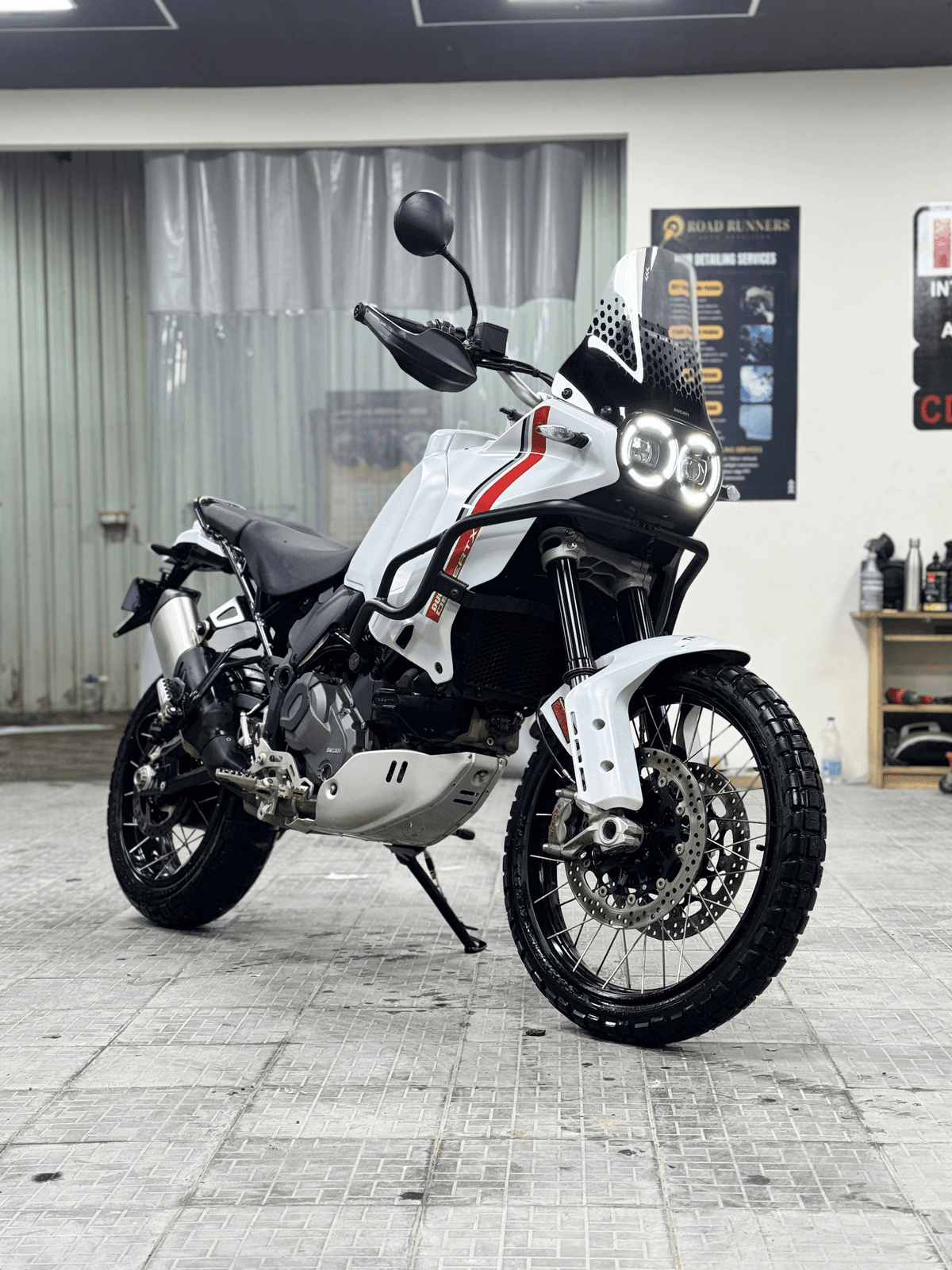 Ducati DesertX with motorcycle paint protection film
