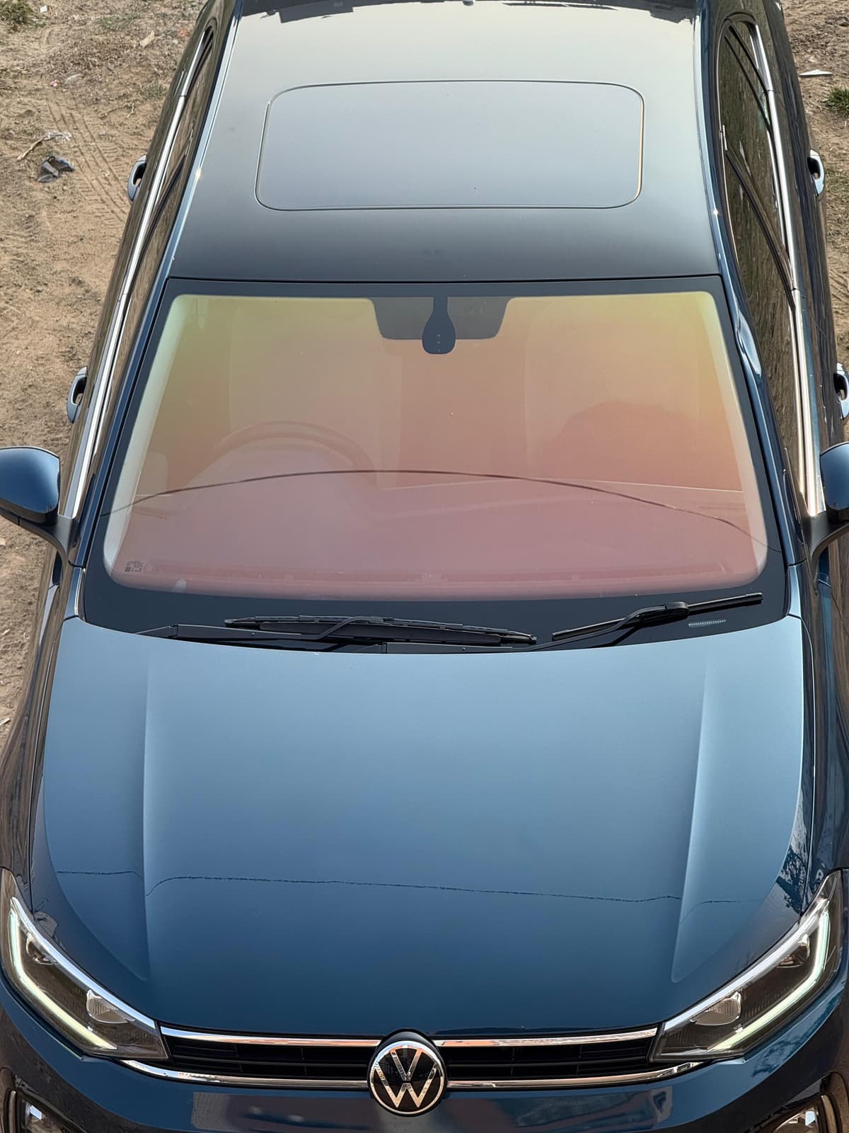Volkswagen with heat-rejection sun film on the glass