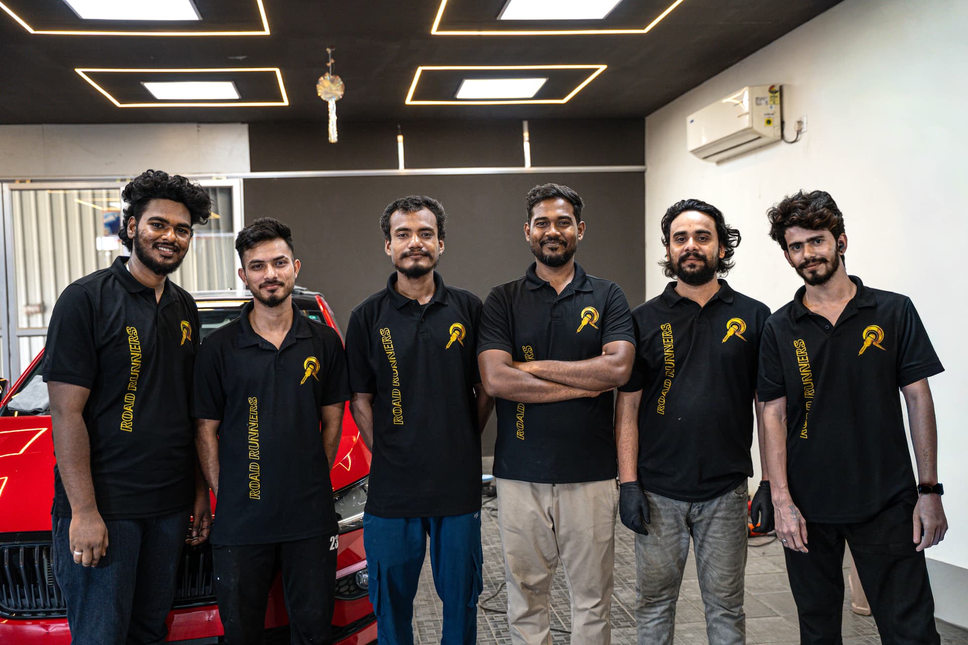 The Road Runners Auto Detailing team at the Avadi studio